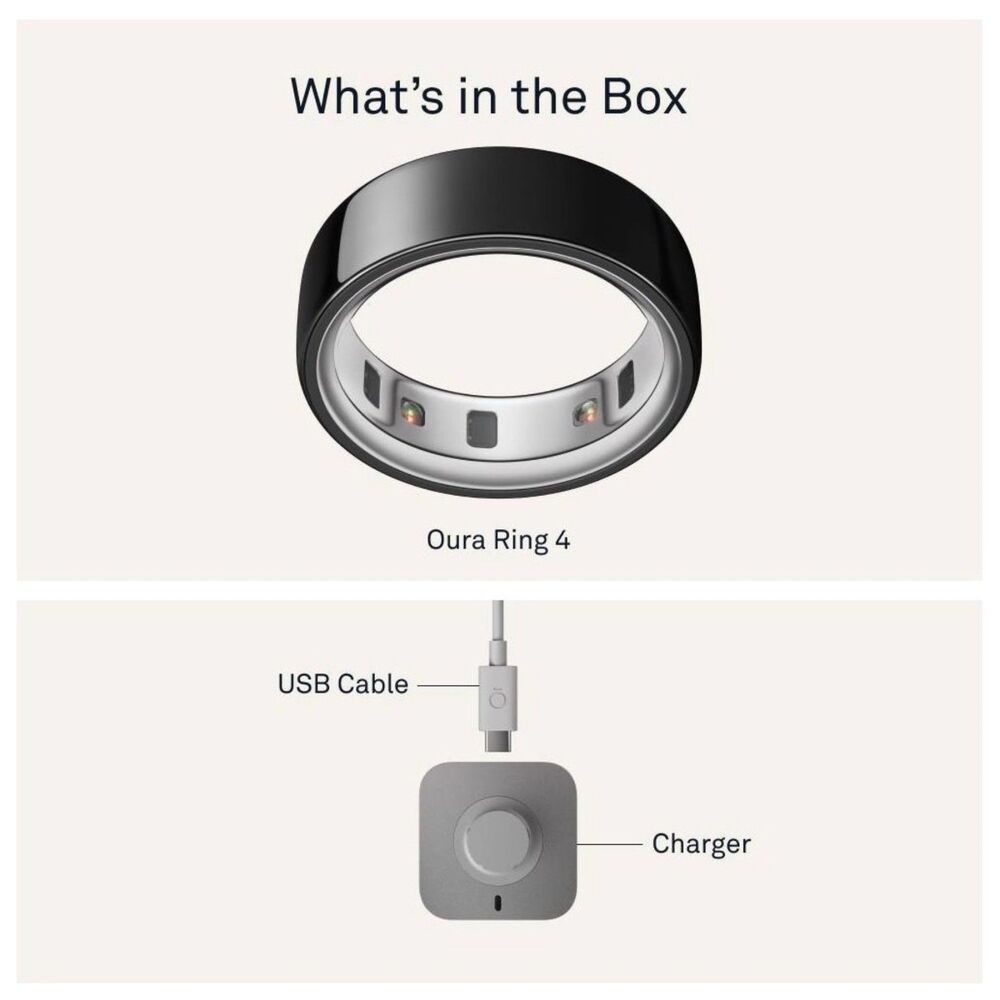 Oura Ring 4 Stealth Size 14 - Smart Sleep Fitness Tracker - Brand New Sealed